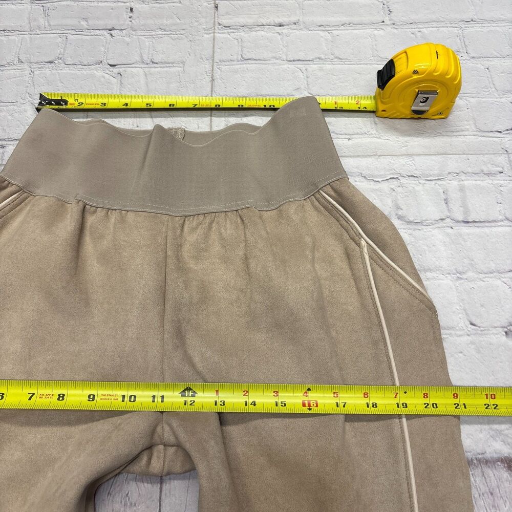 NWT Maniere De Voir Size 12 Faux Suede Contrast Piping Joggers Pants D132 -13 - Picture 3 of 16